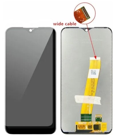 PANTALLA SAMSUNG A01 VERSION M CONECTOR GRUESO NEGRO OEM